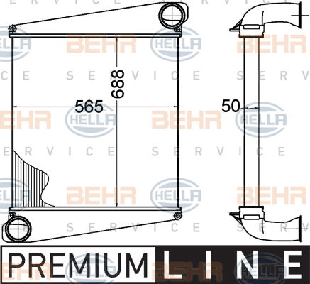 Intercooler, échangeur BEHR HELLA SERVICE *** PREMIUM LINE ***