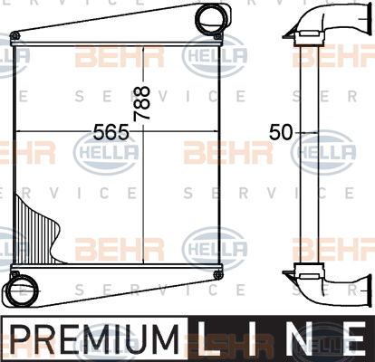Intercooler, échangeur BEHR HELLA SERVICE *** PREMIUM LINE ***