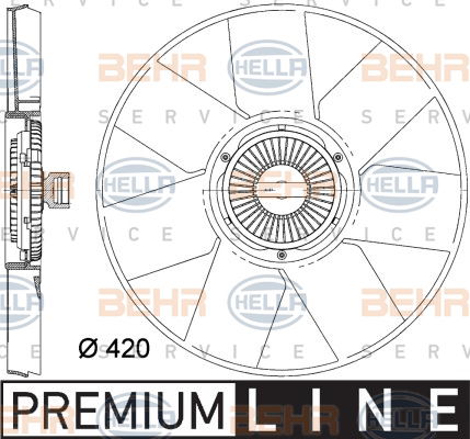 Ventilateur, refroidissement du moteur BEHR HELLA SERVICE *** PREMIUM LINE ***