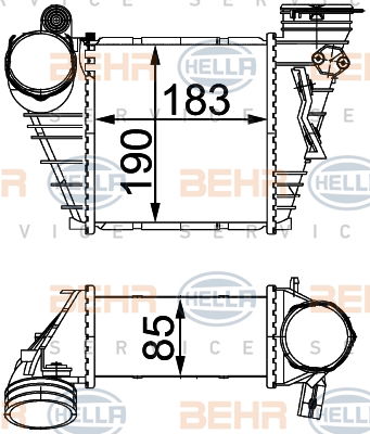 Intercooler, échangeur BEHR HELLA SERVICE