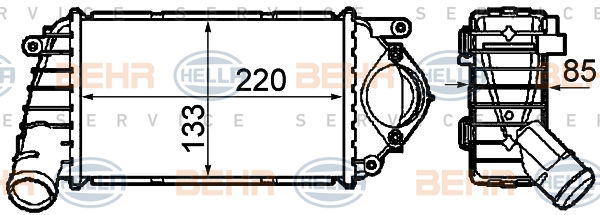 Intercooler, échangeur BEHR HELLA SERVICE *** PREMIUM LINE ***