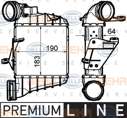 Intercooler, échangeur BEHR HELLA SERVICE *** PREMIUM LINE ***