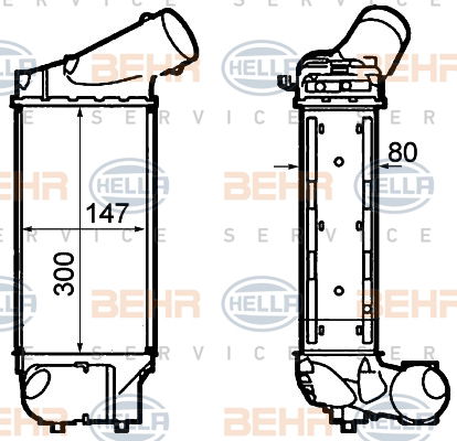 Intercooler, échangeur BEHR HELLA SERVICE *** PREMIUM LINE ***