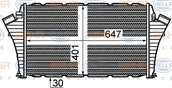 Intercooler, échangeur BEHR HELLA SERVICE *** PREMIUM LINE ***