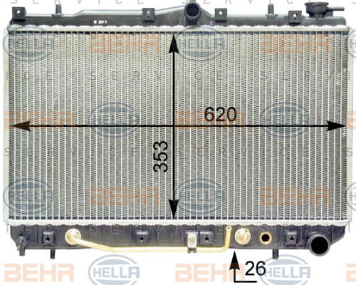 Radiateur, refroidissement du moteur BEHR HELLA SERVICE *** PREMIUM LINE ***