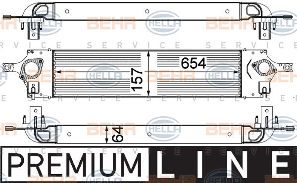 Intercooler, échangeur BEHR HELLA SERVICE *** PREMIUM LINE ***