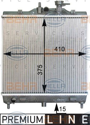 Radiateur, refroidissement du moteur BEHR HELLA SERVICE *** PREMIUM LINE ***