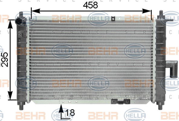 Radiateur, refroidissement du moteur BEHR HELLA SERVICE