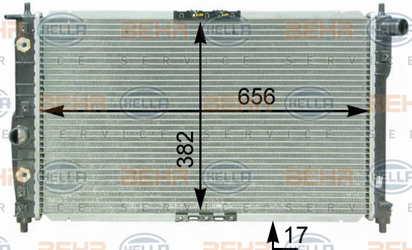 Radiateur, refroidissement du moteur BEHR HELLA SERVICE *** PREMIUM LINE ***