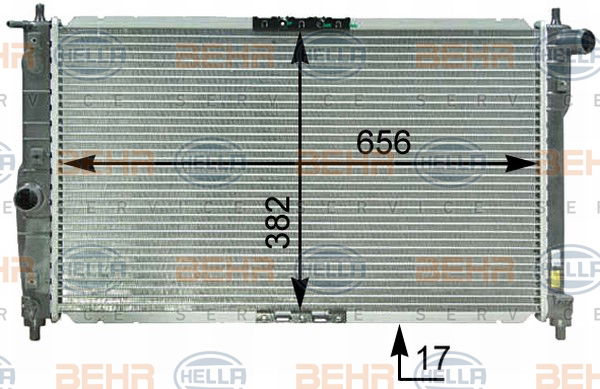 Radiateur, refroidissement du moteur BEHR HELLA SERVICE *** PREMIUM LINE ***