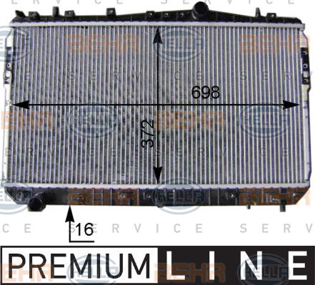 Radiateur, refroidissement du moteur BEHR HELLA SERVICE *** PREMIUM LINE ***