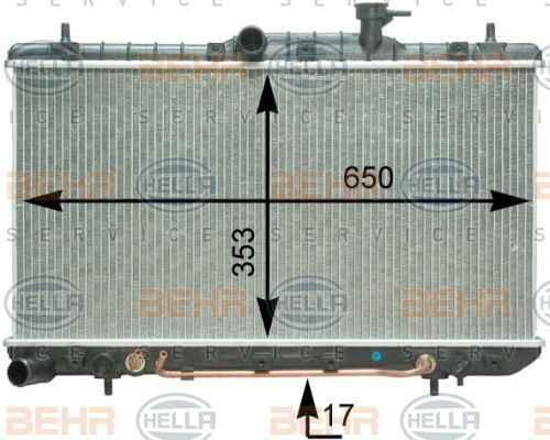 Radiateur, refroidissement du moteur BEHR HELLA SERVICE *** PREMIUM LINE ***