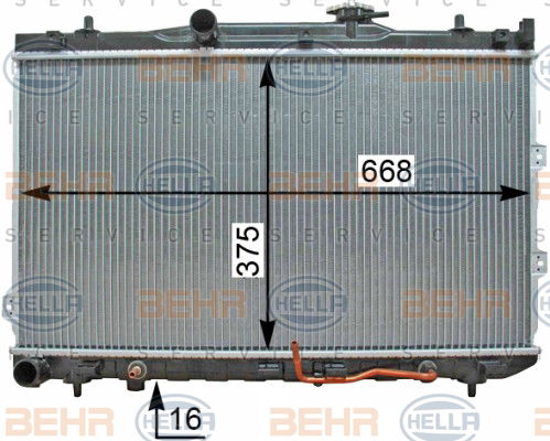 Radiateur, refroidissement du moteur BEHR HELLA SERVICE