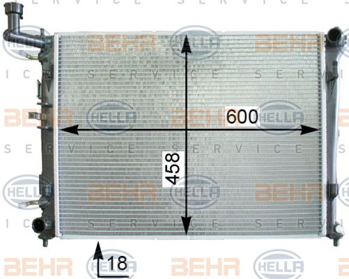 Radiateur, refroidissement du moteur BEHR HELLA SERVICE