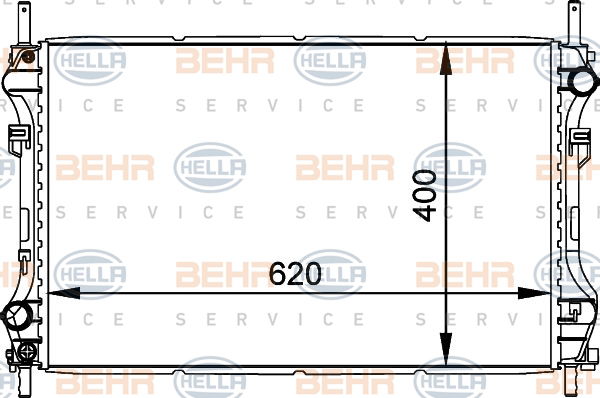 Radiateur, refroidissement du moteur BEHR HELLA SERVICE *** PREMIUM LINE ***