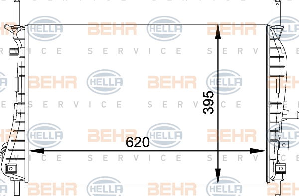 Radiateur, refroidissement du moteur BEHR HELLA SERVICE *** PREMIUM LINE ***