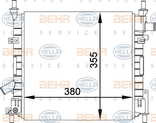 Radiateur, refroidissement du moteur BEHR HELLA SERVICE *** PREMIUM LINE ***