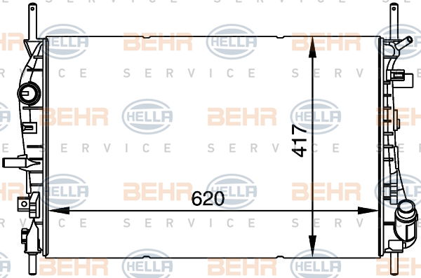 Radiateur, refroidissement du moteur BEHR HELLA SERVICE *** PREMIUM LINE ***