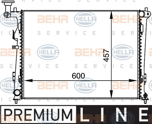 Radiateur, refroidissement du moteur BEHR HELLA SERVICE *** PREMIUM LINE ***