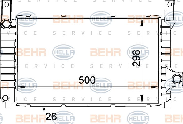 Radiateur, refroidissement du moteur BEHR HELLA SERVICE *** PREMIUM LINE ***