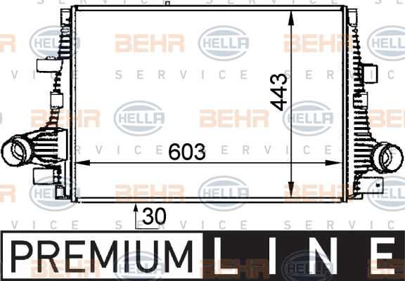 Intercooler, échangeur BEHR HELLA SERVICE *** PREMIUM LINE ***