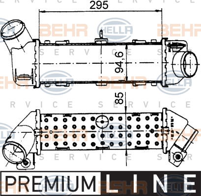 Intercooler, échangeur BEHR HELLA SERVICE *** PREMIUM LINE ***