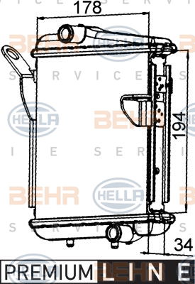 Radiateur, refroidissement du moteur