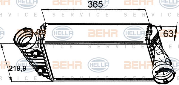 Intercooler, échangeur BEHR HELLA SERVICE *** PREMIUM LINE ***