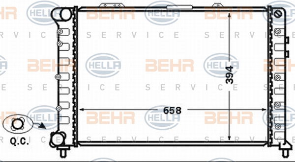 Radiateur, refroidissement du moteur BEHR HELLA SERVICE