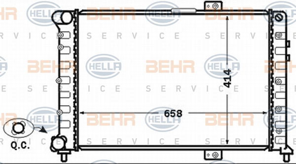 Radiateur, refroidissement du moteur BEHR HELLA SERVICE