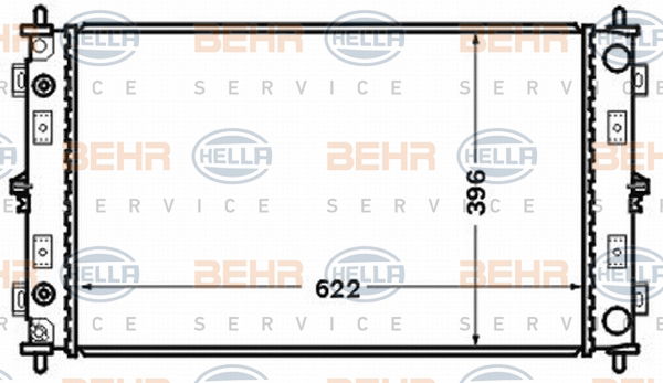 Radiateur, refroidissement du moteur BEHR HELLA SERVICE