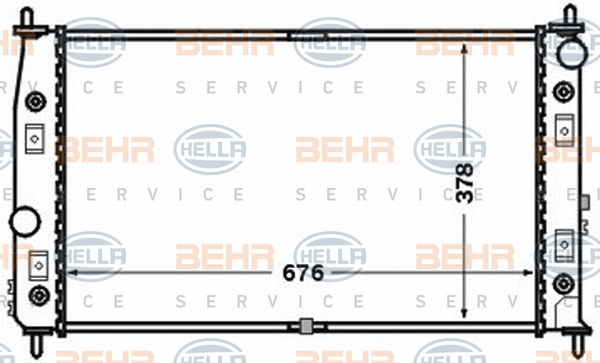 Radiateur, refroidissement du moteur BEHR HELLA SERVICE