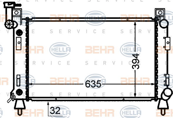 Radiateur, refroidissement du moteur BEHR HELLA SERVICE