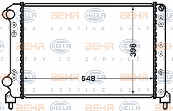 Radiateur, refroidissement du moteur BEHR HELLA SERVICE