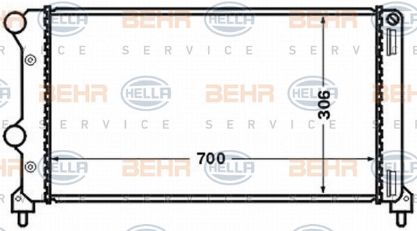 Radiateur, refroidissement du moteur BEHR HELLA SERVICE