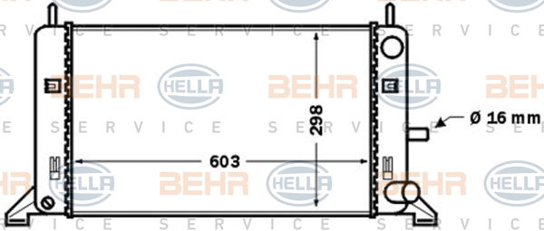 Radiateur, refroidissement du moteur BEHR HELLA SERVICE