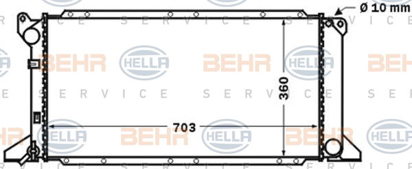 Radiateur, refroidissement du moteur BEHR HELLA SERVICE