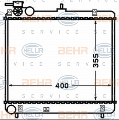 Radiateur, refroidissement du moteur BEHR HELLA SERVICE
