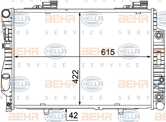 Radiateur, refroidissement du moteur BEHR HELLA SERVICE