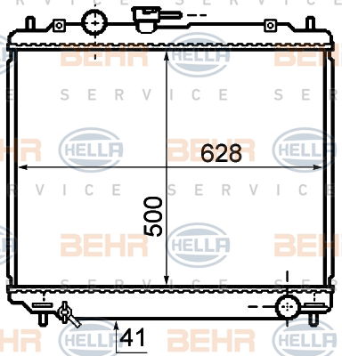 Radiateur, refroidissement du moteur BEHR HELLA SERVICE