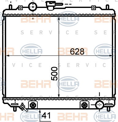 Radiateur, refroidissement du moteur BEHR HELLA SERVICE