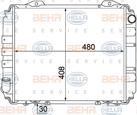 Radiateur, refroidissement du moteur BEHR HELLA SERVICE