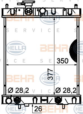 Radiateur, refroidissement du moteur BEHR HELLA SERVICE