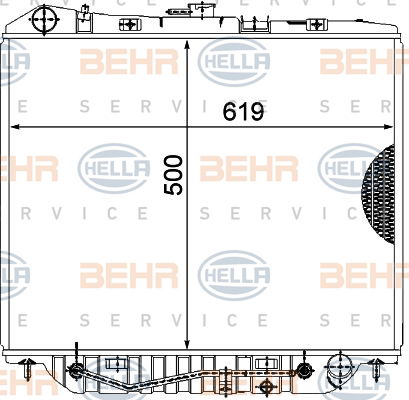 Radiateur, refroidissement du moteur BEHR HELLA SERVICE