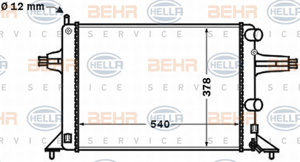 Radiateur, refroidissement du moteur BEHR HELLA SERVICE