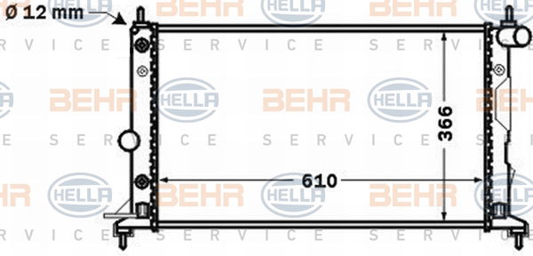 Radiateur, refroidissement du moteur BEHR HELLA SERVICE