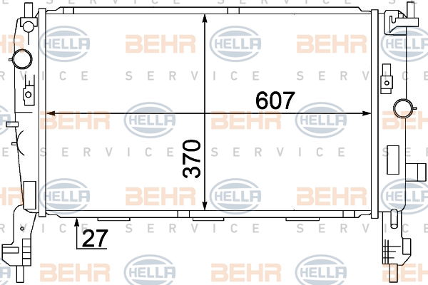 Radiateur, refroidissement du moteur BEHR HELLA SERVICE
