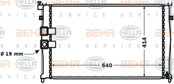 Radiateur, refroidissement du moteur BEHR HELLA SERVICE