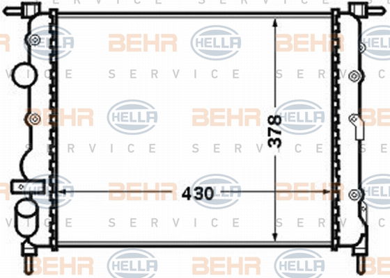 Radiateur, refroidissement du moteur BEHR HELLA SERVICE