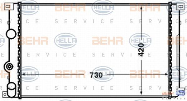 Radiateur, refroidissement du moteur BEHR HELLA SERVICE